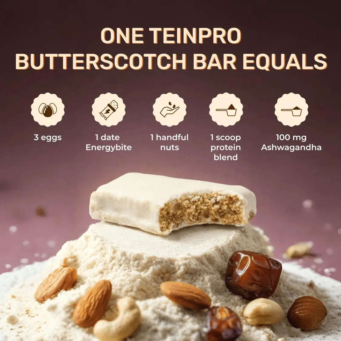TeinPro Protein Bar – Butterscotch | Pack of 4