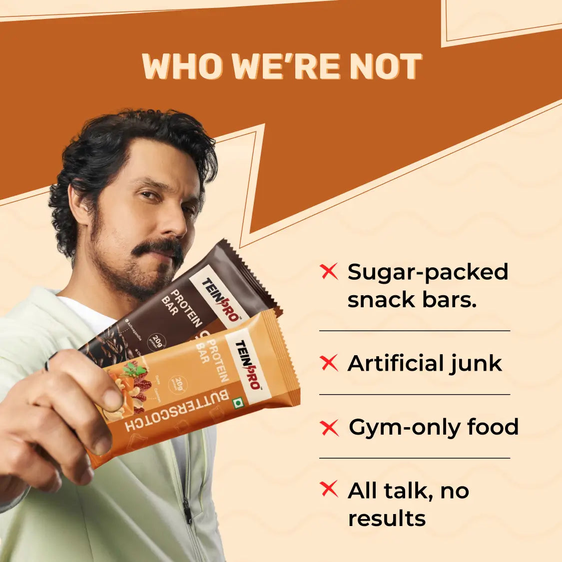TeinPro Assorted Protein Bars – Caffinity & Butterscotch | 60g Each | 20g Protein | Pack of 6