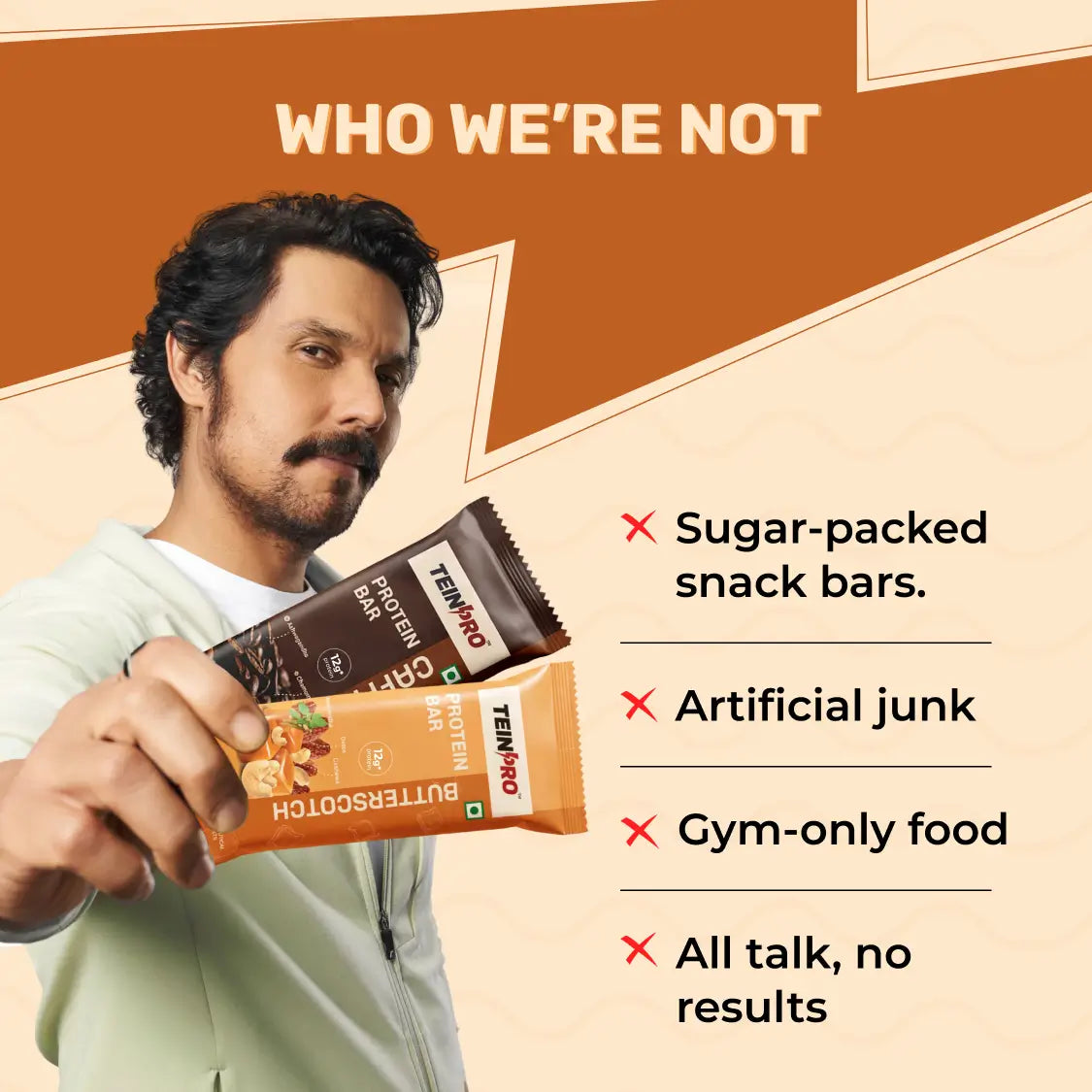 TeinPro Assorted Protein Bars – Caffinity & Butterscotch | 40g Each | 12g Protein | Pack of 6