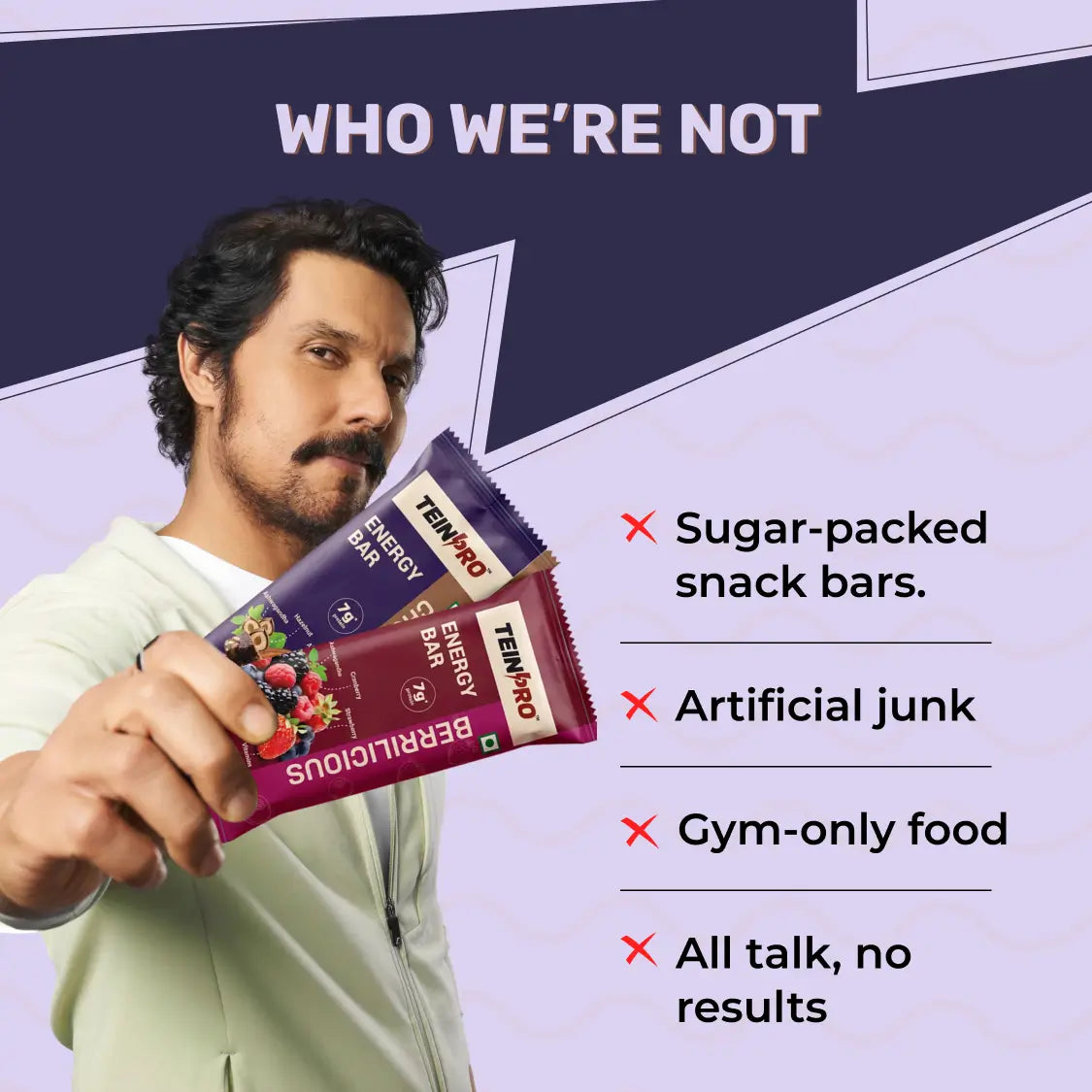 TeinPro Assorted Energy Bars – Berrilicious & Choco Brownie | 40g Each | 7g Protein | Pack of 6