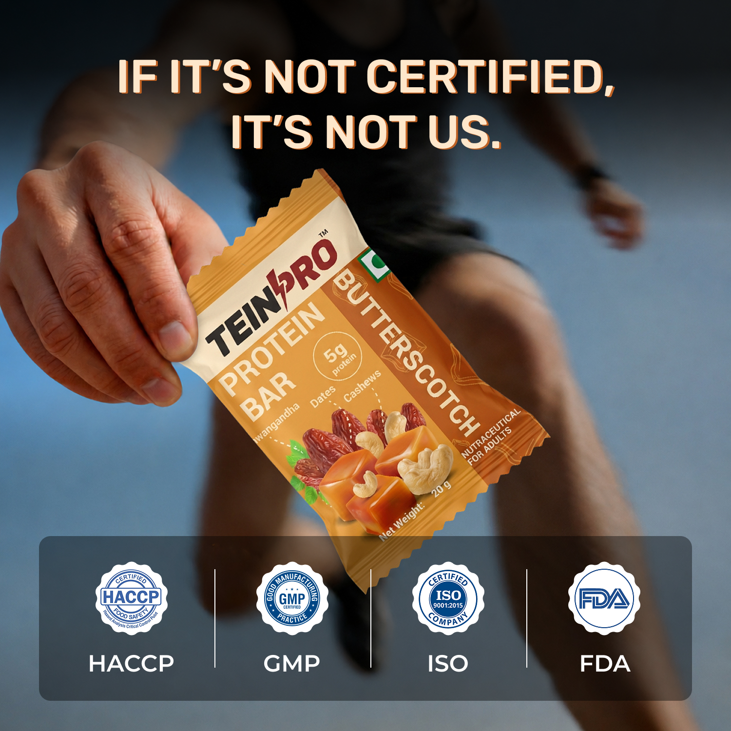 TEINPRO PROTEIN BITES- BUTTERSCOTCH | PACK OF 10
