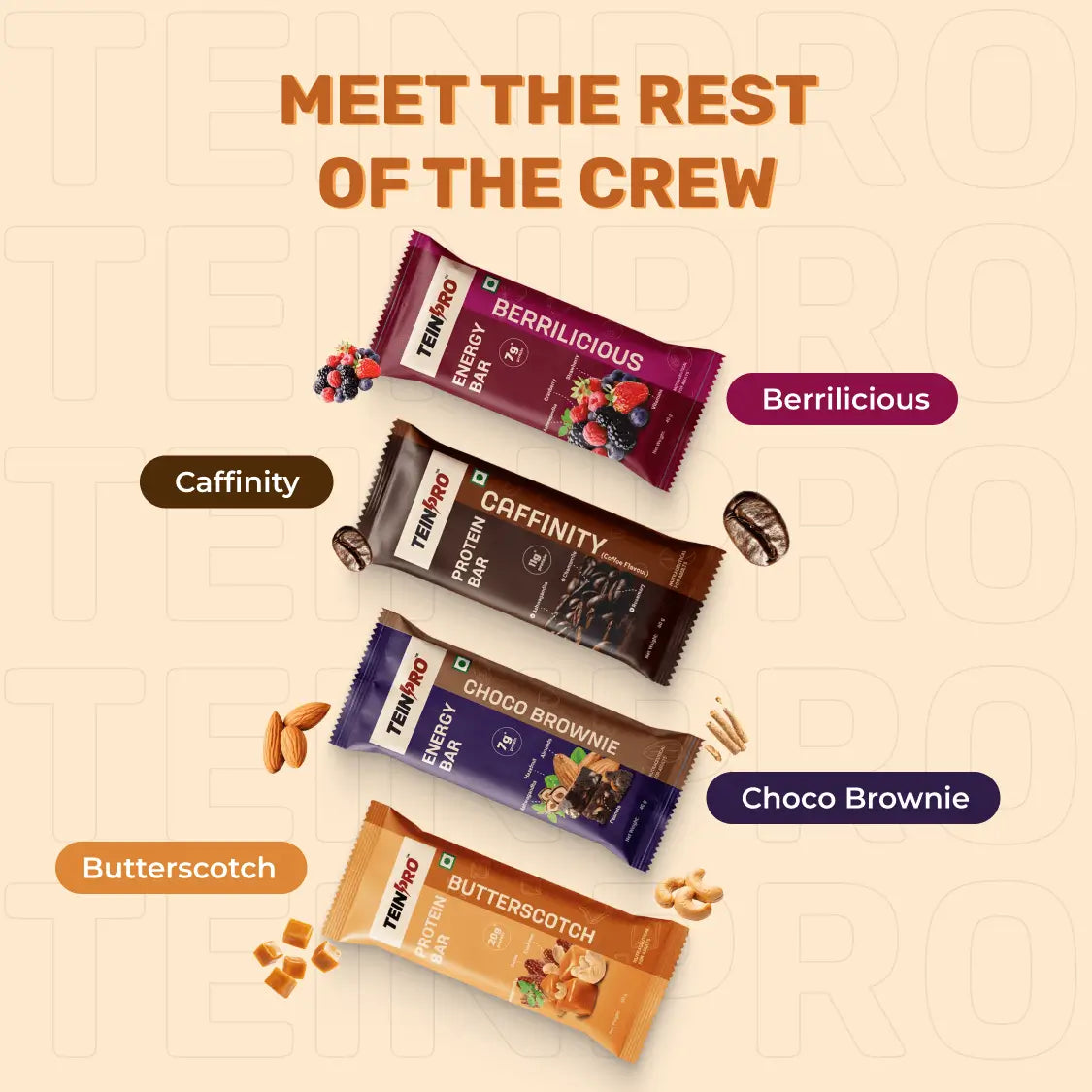 TeinPro Protein Bar – Butterscotch | Pack of 4