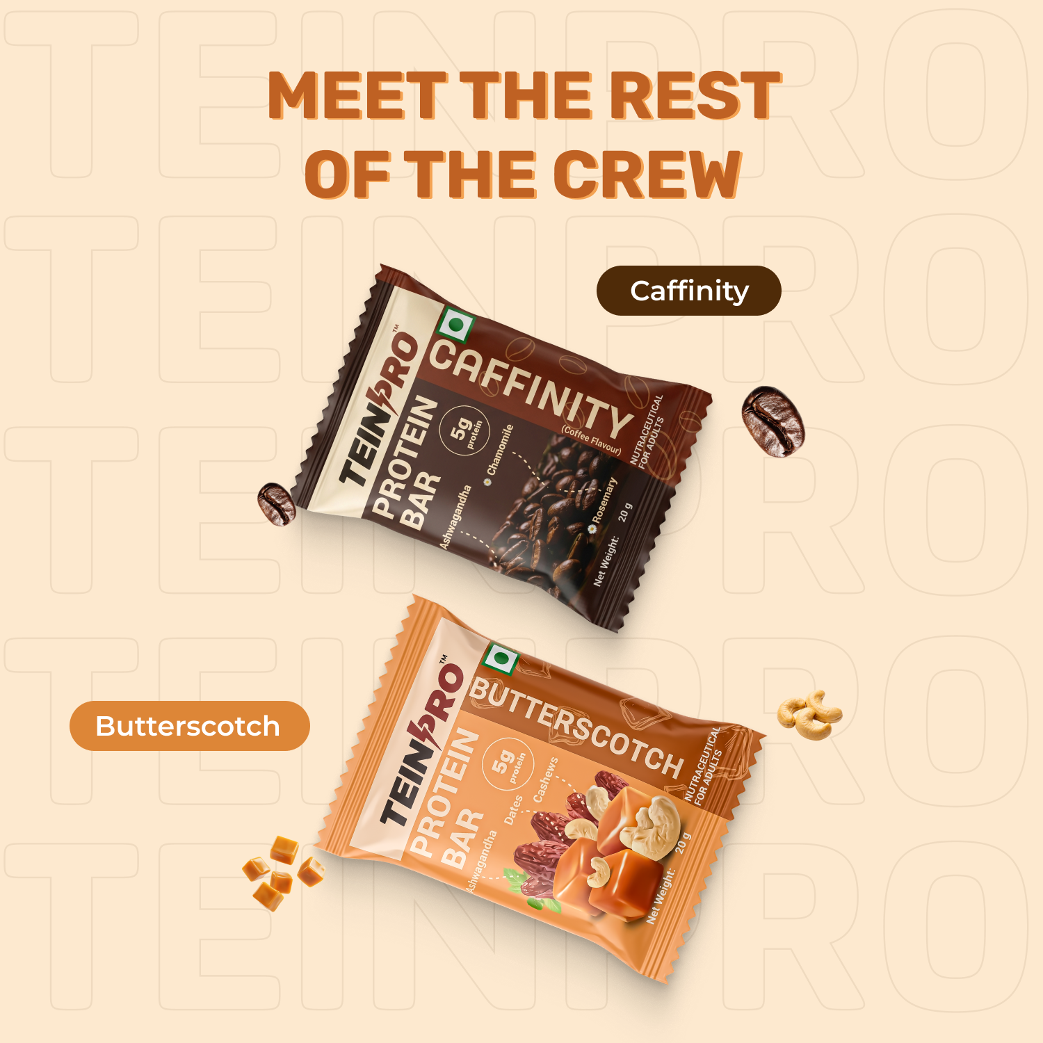 TEINPRO PROTEIN BITES- BUTTERSCOTCH | PACK OF 10