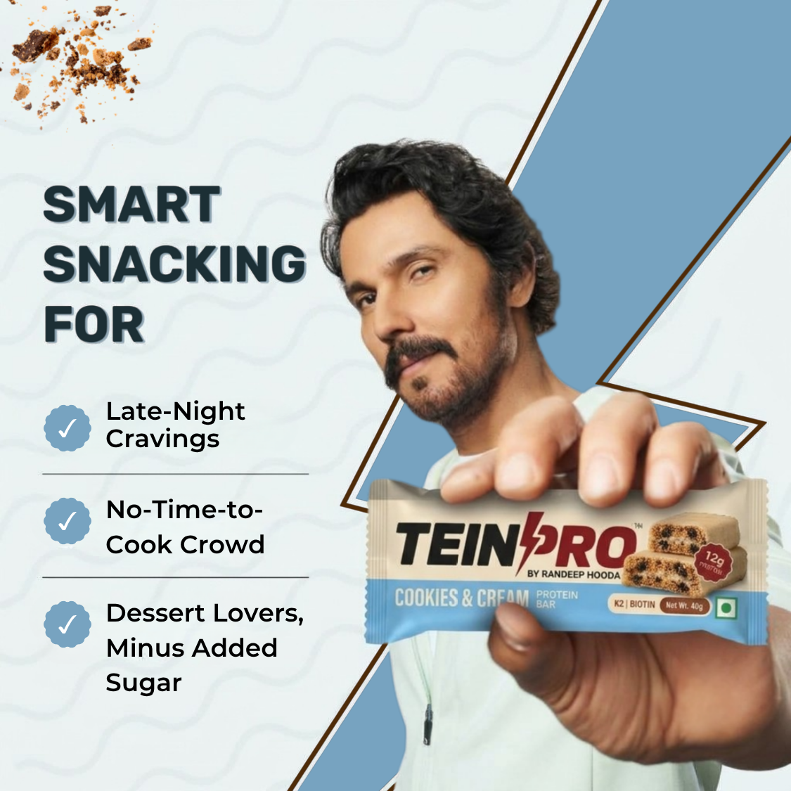 Cookies & Cream  Protein Bar 40g – Pack of 6