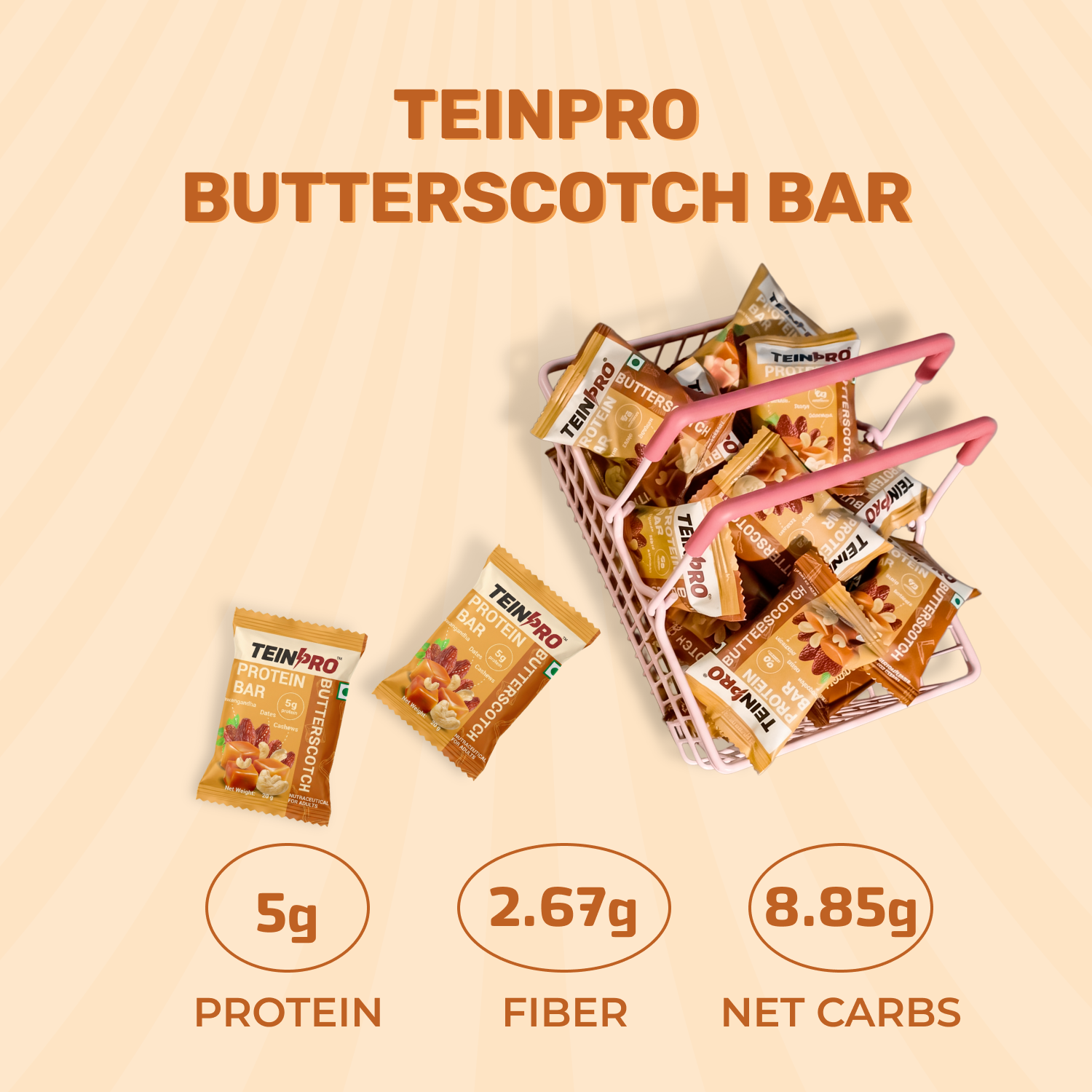 TEINPRO PROTEIN BITES- BUTTERSCOTCH | PACK OF 10