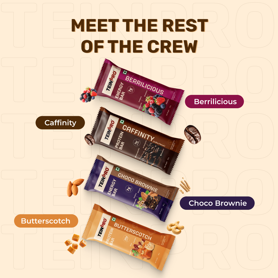 TeinPro Caffinity Protein Bar – 12g
