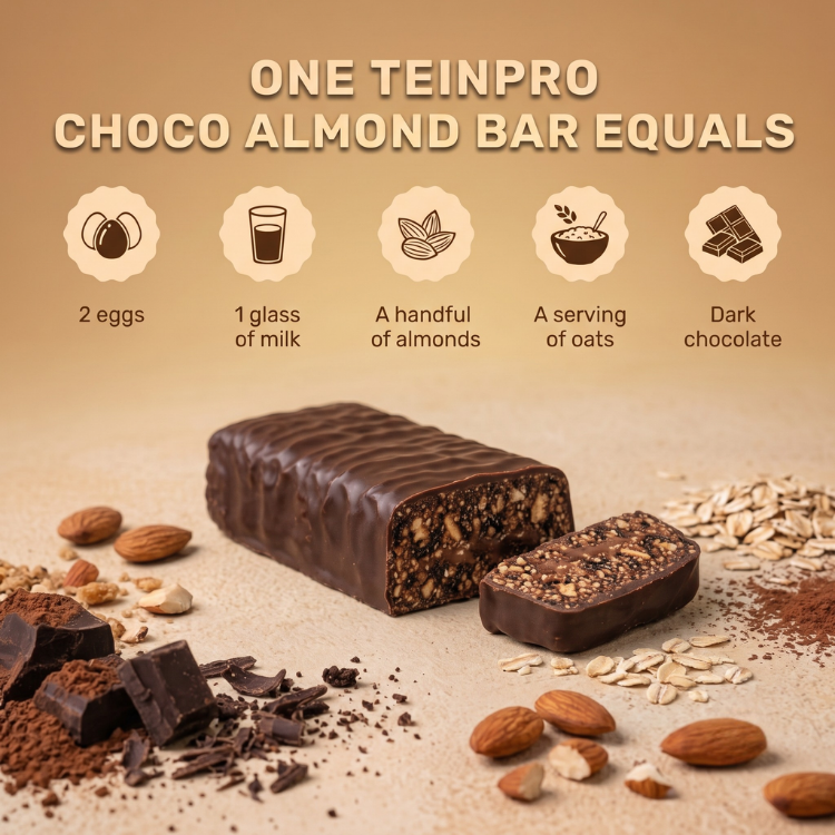 Choco Almond Protein Bar 40g – Pack of 6