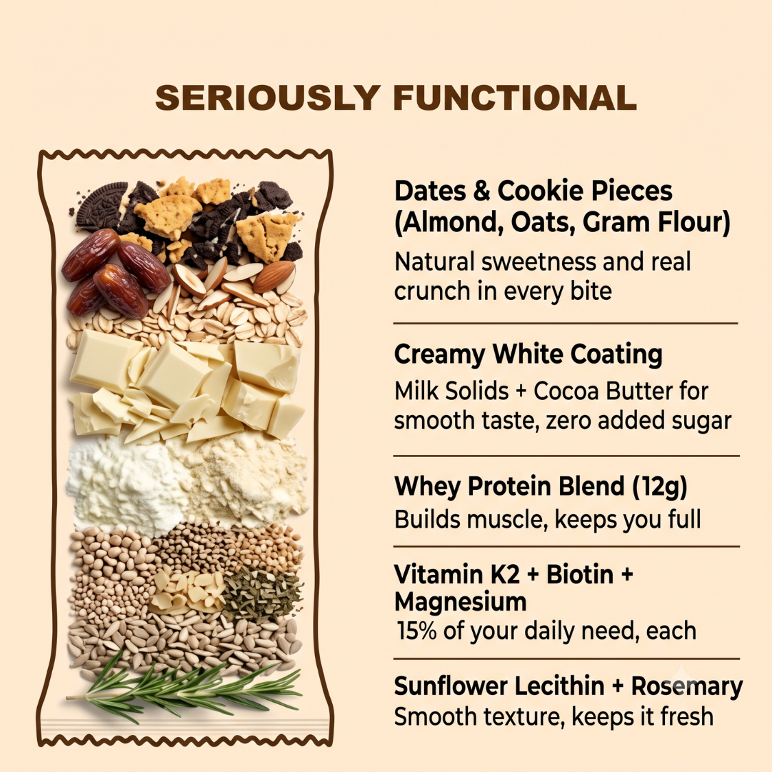 Cookies & Cream  Protein Bar 40g – Pack of 6
