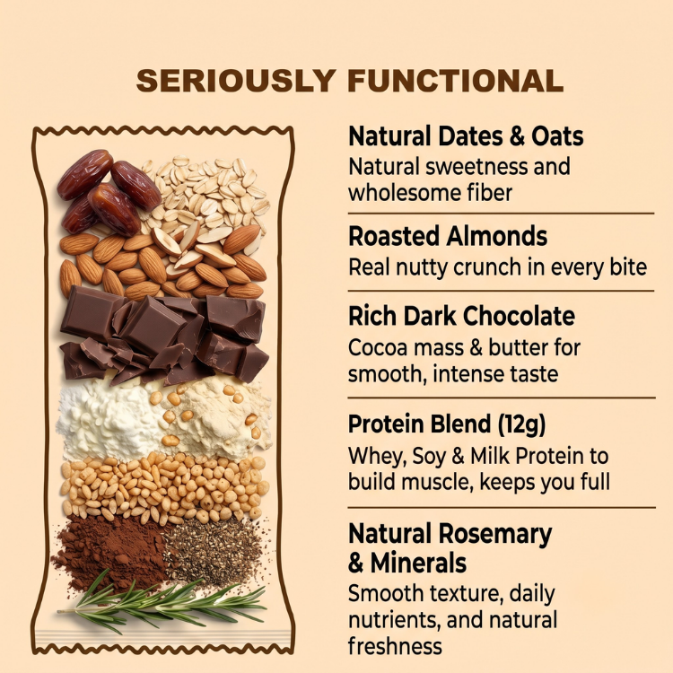 Choco Almond Protein Bar 40g – Pack of 6