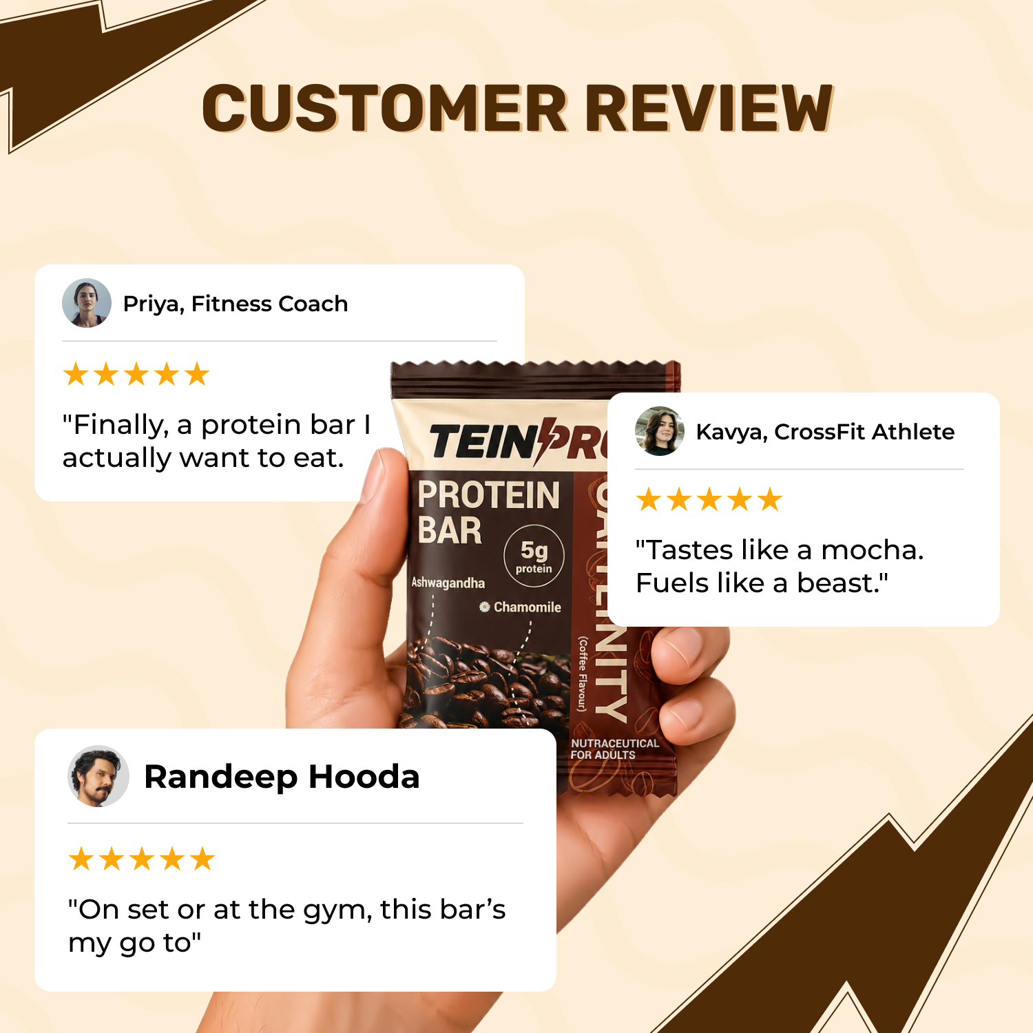 TEINPRO PROTEIN BITES- CAFFINITY (COFFEE FLAVOUR) | PACK OF 10