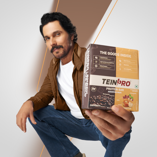 TeinPro Assorted Protein Bars – Caffinity & Butterscotch | 60g Each | 20g Protein | Pack of 6