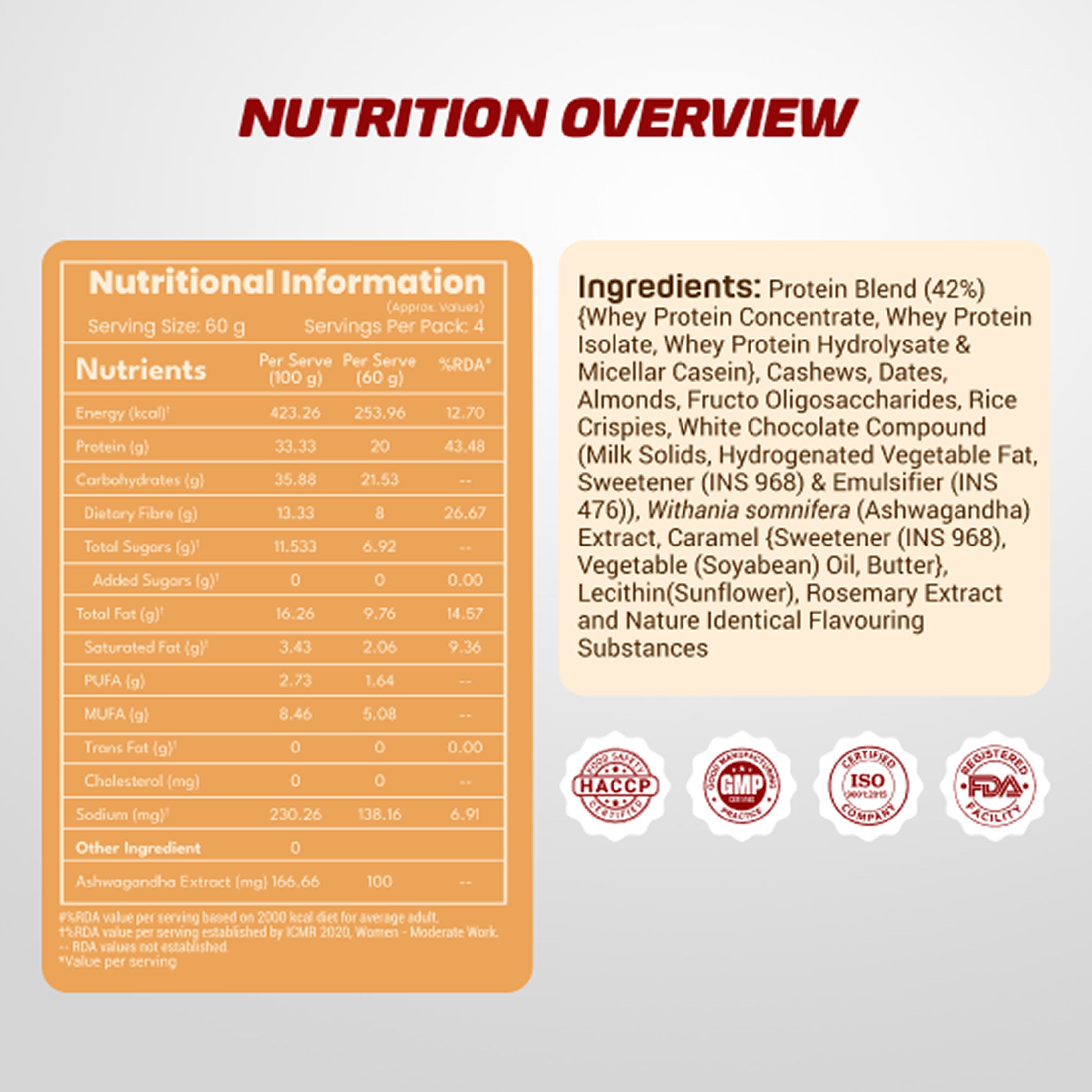 TeinPro Protein Bar – Butterscotch | Pack of 4